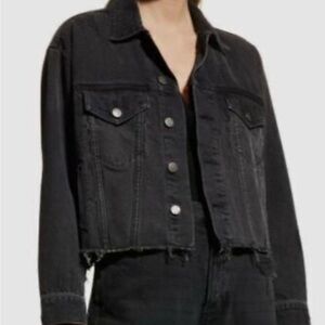 Boyish Women's Black The Harvey Distressed Denim Jacket Size S